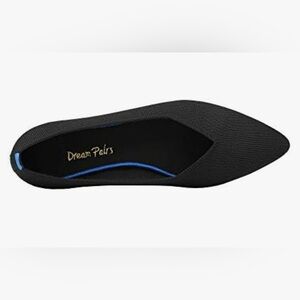 NIB DREAM PAIRS Women’s Ballet Pointed‎ Toe Knit Flats Machine washable Black 7